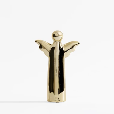 Zlatá dekoratívna figúrka ANJELIK 17,5 cm