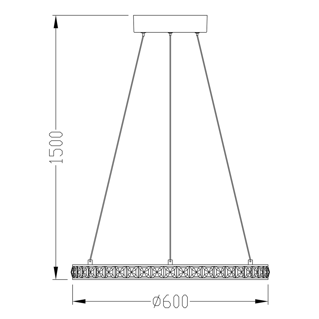 Závesná LED lampa MURIEL čierno-zlatá