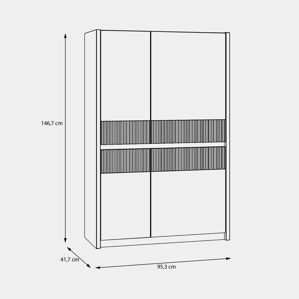 Komoda s osvetlením OAK SQUERE 95,3 cm