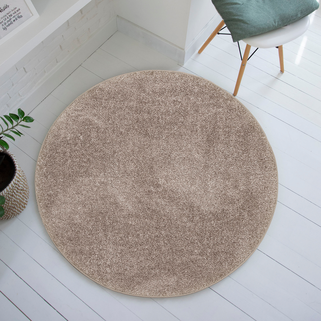 Okrúhly koberec taupe CLEVER 130 cm