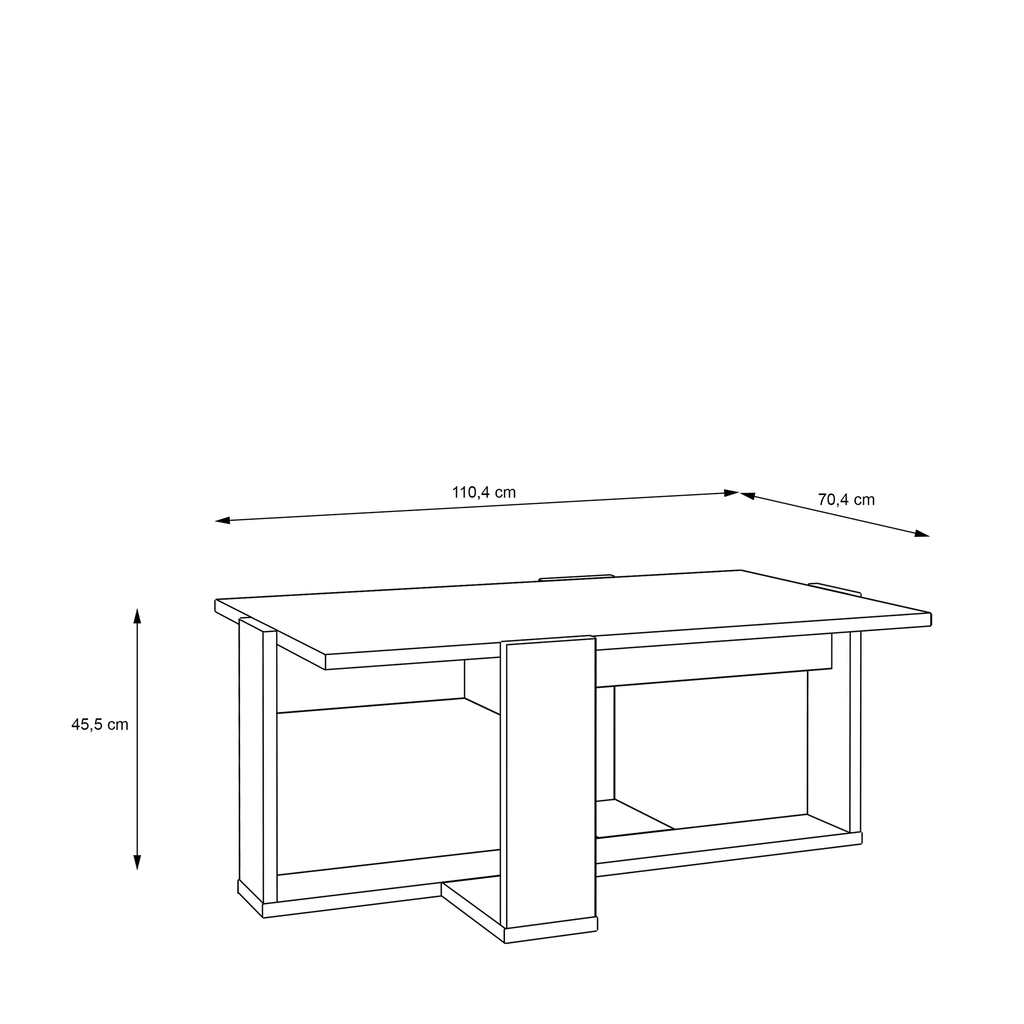 Konferenčný stolík s bielou doskou COFFEE TABLES