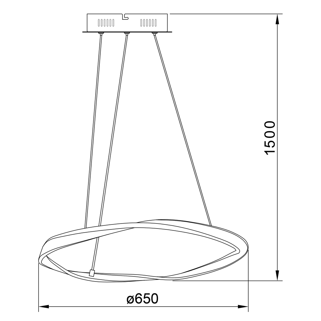 Závesné LED svietidlo GIRONA 65 cm