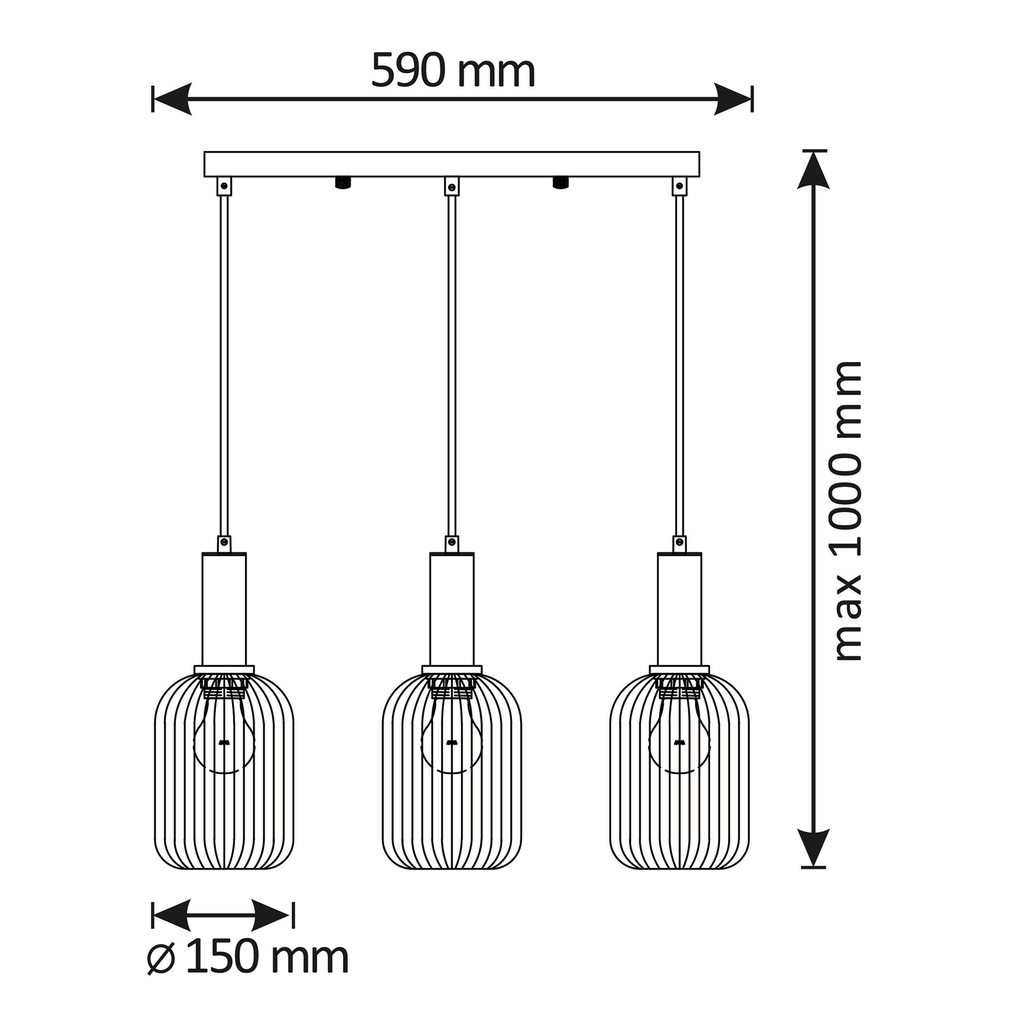 Visiaca lampa SMOKEY SUFFOLK 3