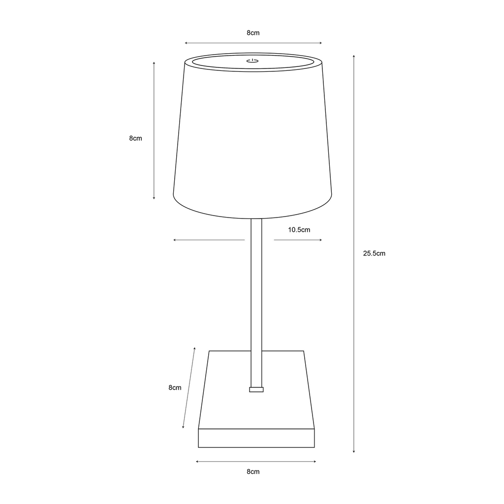 Lampa stołowa LED na baterie 3AAA czarna POLLI