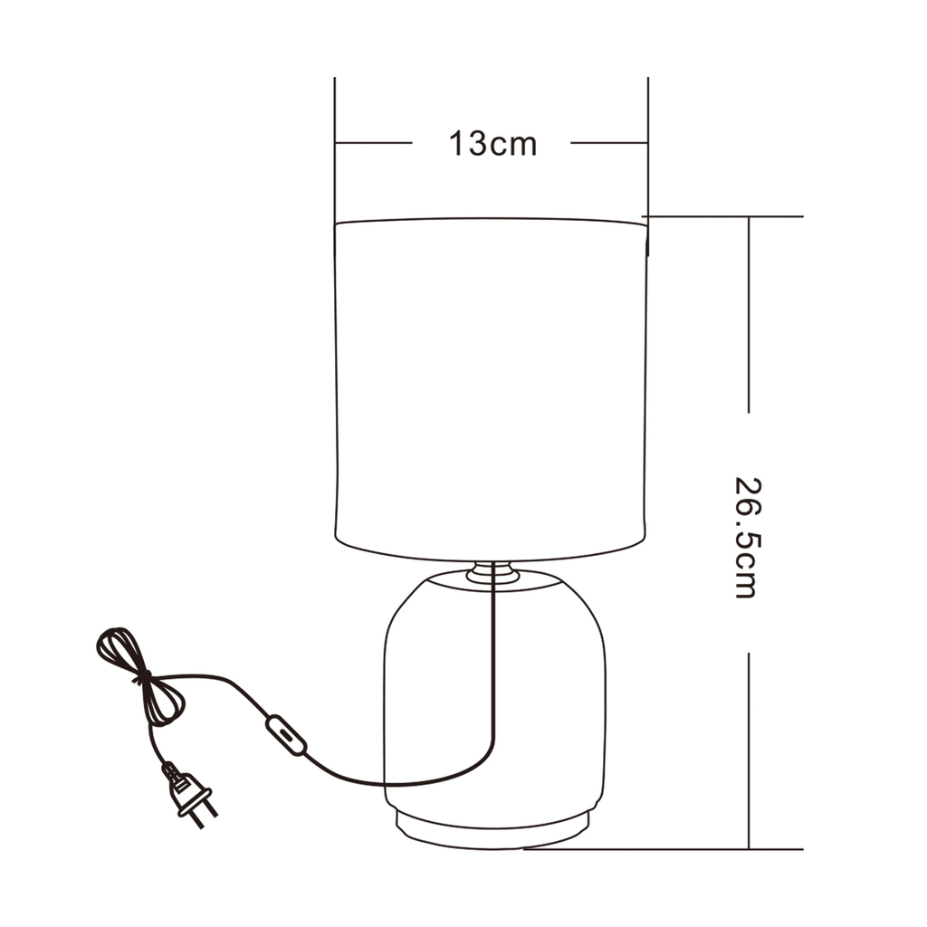 Stolová nočná lampa čierna 26,5 cm