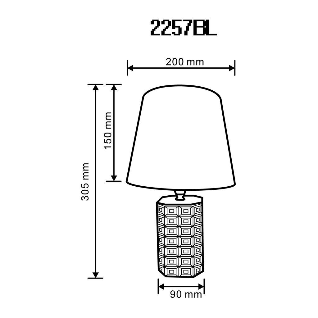 Stolná lampa s tienidlom čierno-zelená 30,5 cm