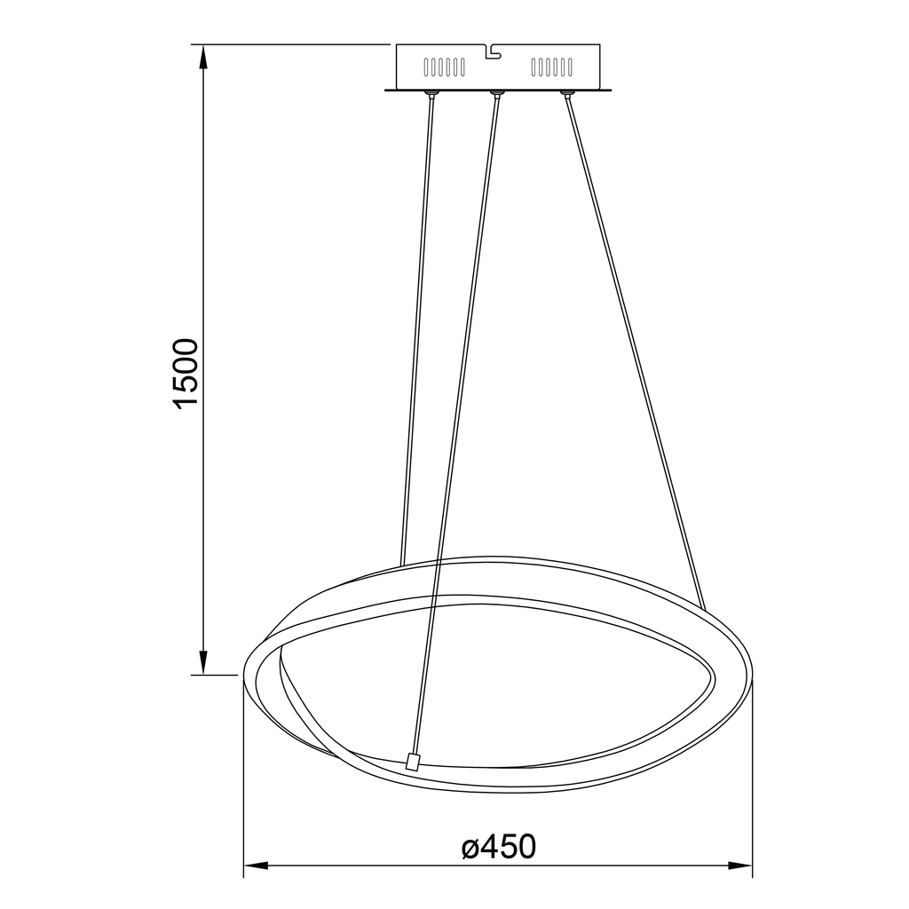 Závesné svietidlo LED GIRONA 45 cm