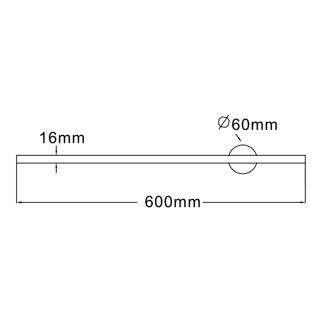 Nástenné LED svietidlo TROY čierne 8W 60 cm