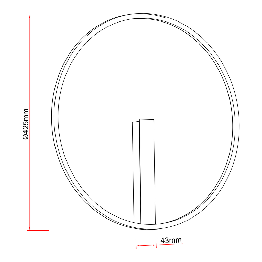 Stropné LED svietidlo CORIT čierne 42,5 cm