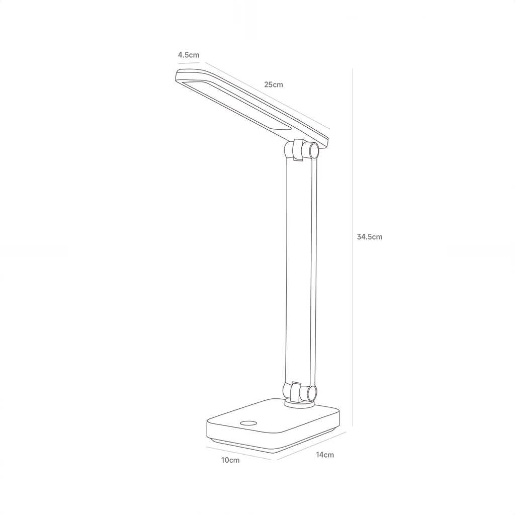 Stolná LED lampa 8W čierna nabíjanie cez USB