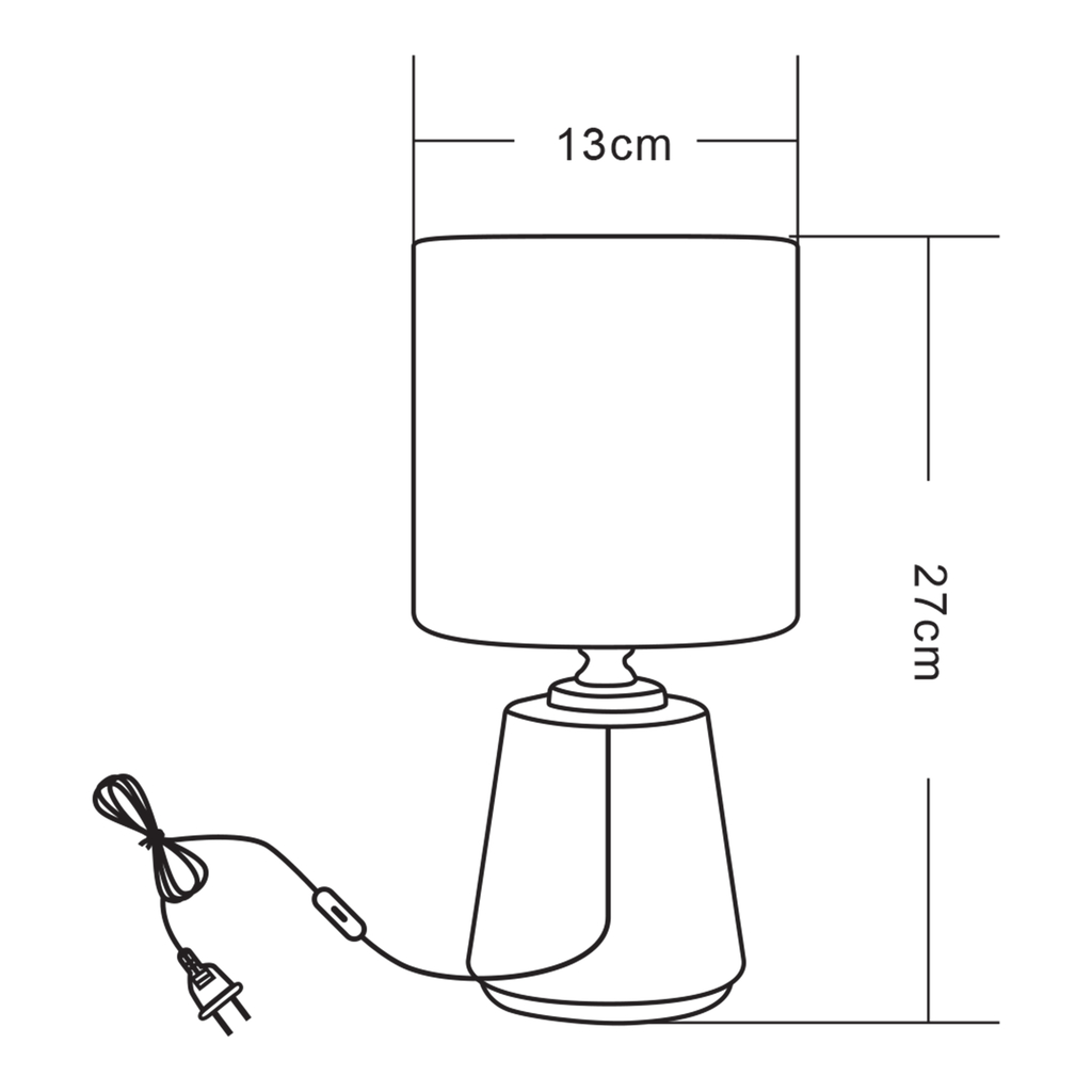 Stolná lampa s tienidlom čierno-zlatá 27 cm