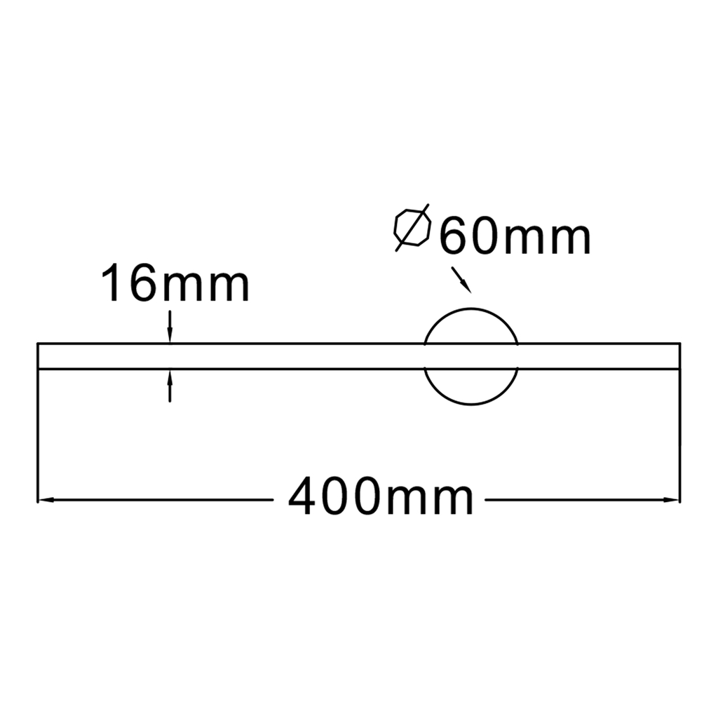 Nástenné LED svietidlo TROY čierne 6W 40 cm