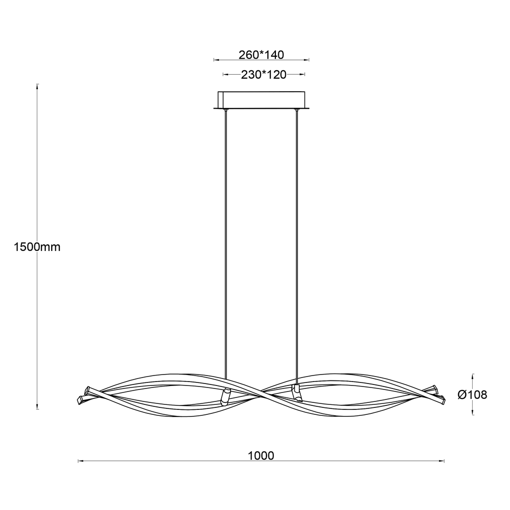 Minimalistické závesné LED svietidlo IDANA