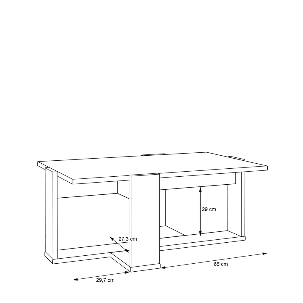 Konferenčný stolík s bielou doskou COFFEE TABLES