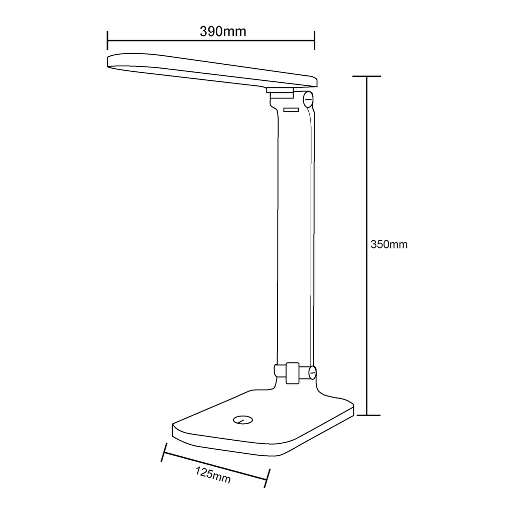 Stolná LED lampa s nastaviteľným ramenom biela