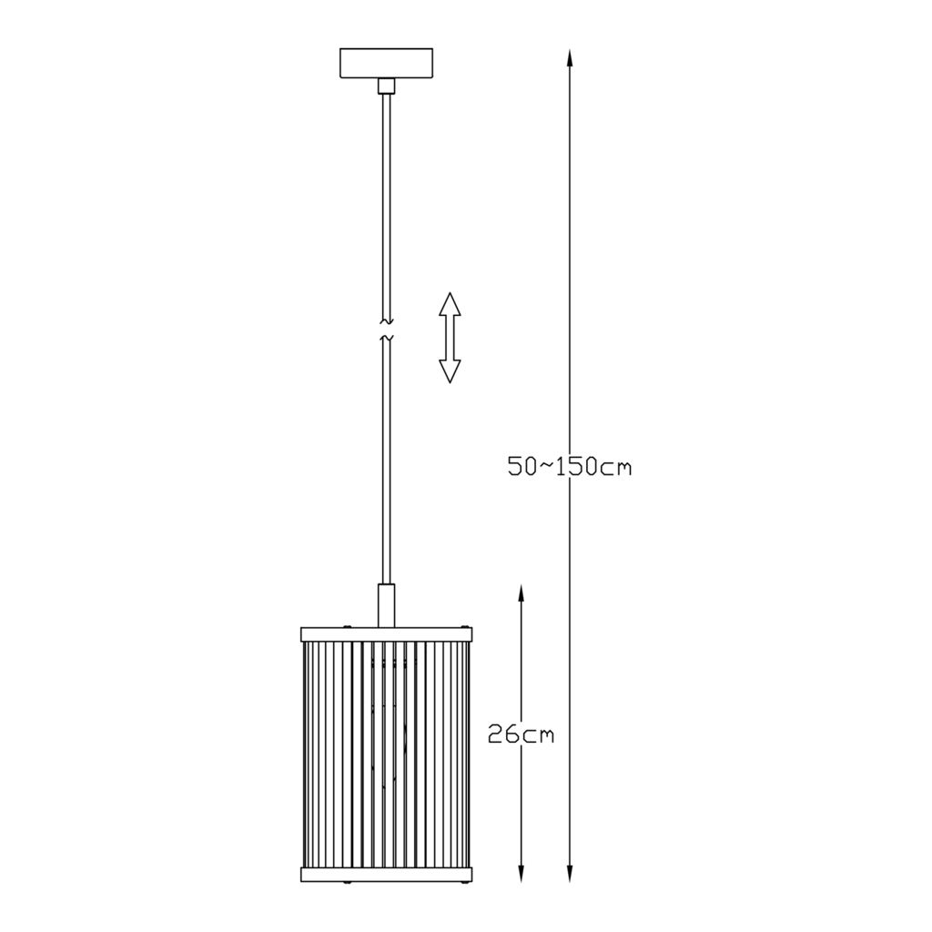 SERGIO 15 cm čierna závesná lampa