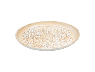 Dekoračný tanier zlaty, priemer 34,5 cm