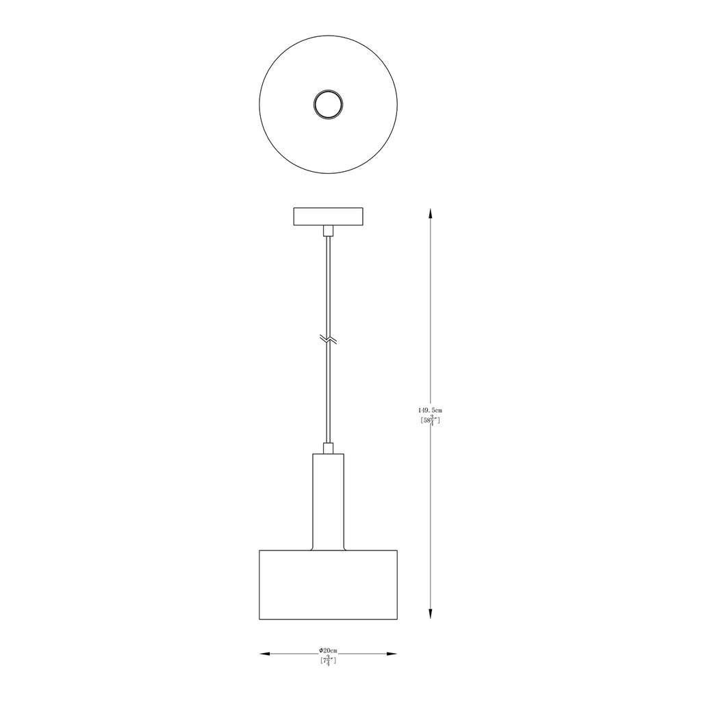 Závesná lampa čierno-zlatá LEO 20 cm