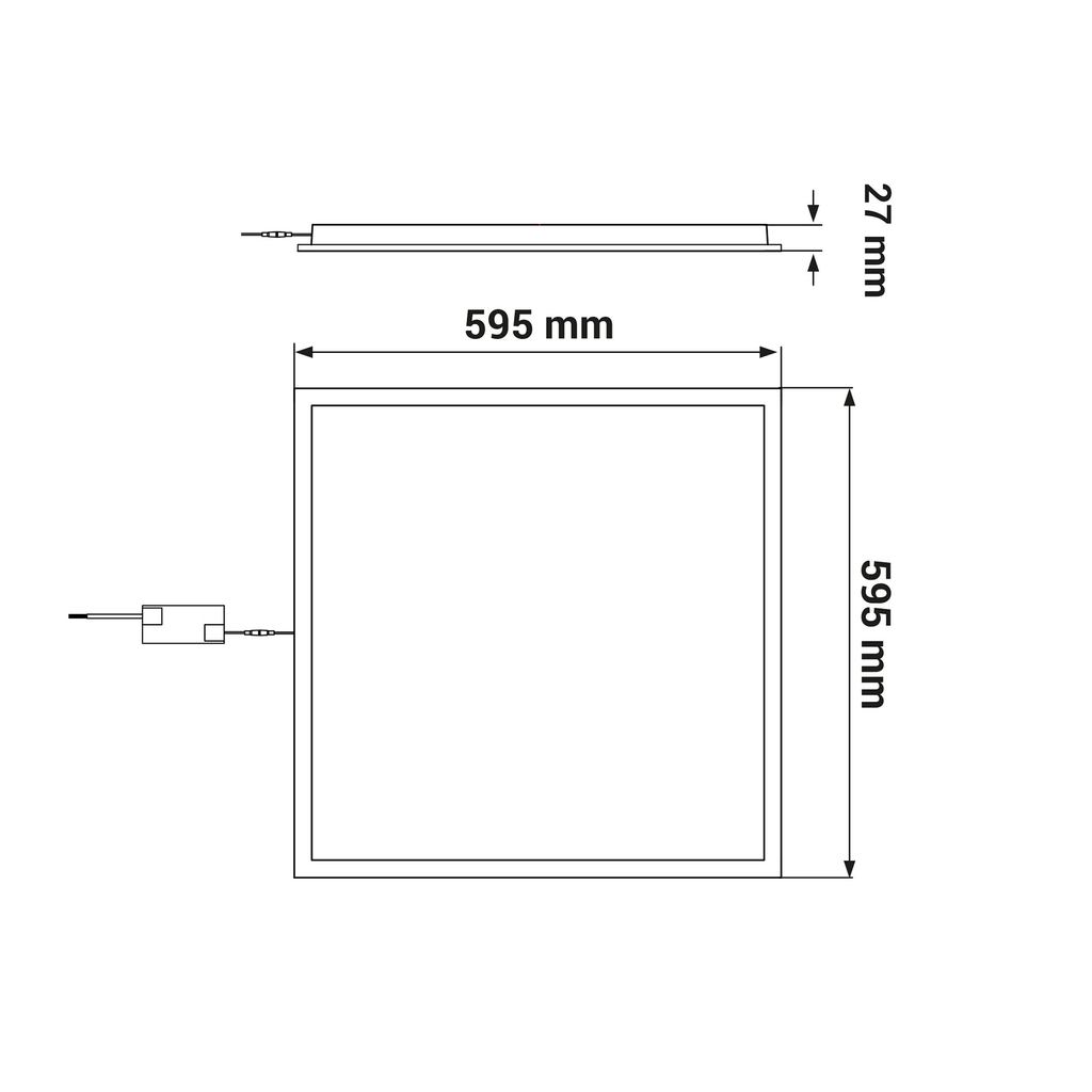 Štvorcové LED stropné svietidlo 36W biely ORO BACKLIT 59,5x59,5 cm