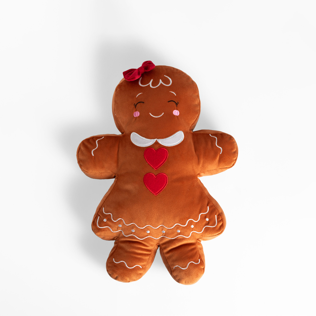 Vankúš v tvare perníkovej postavičky BISCUIT GINGER GIRL 37 x 26 cm