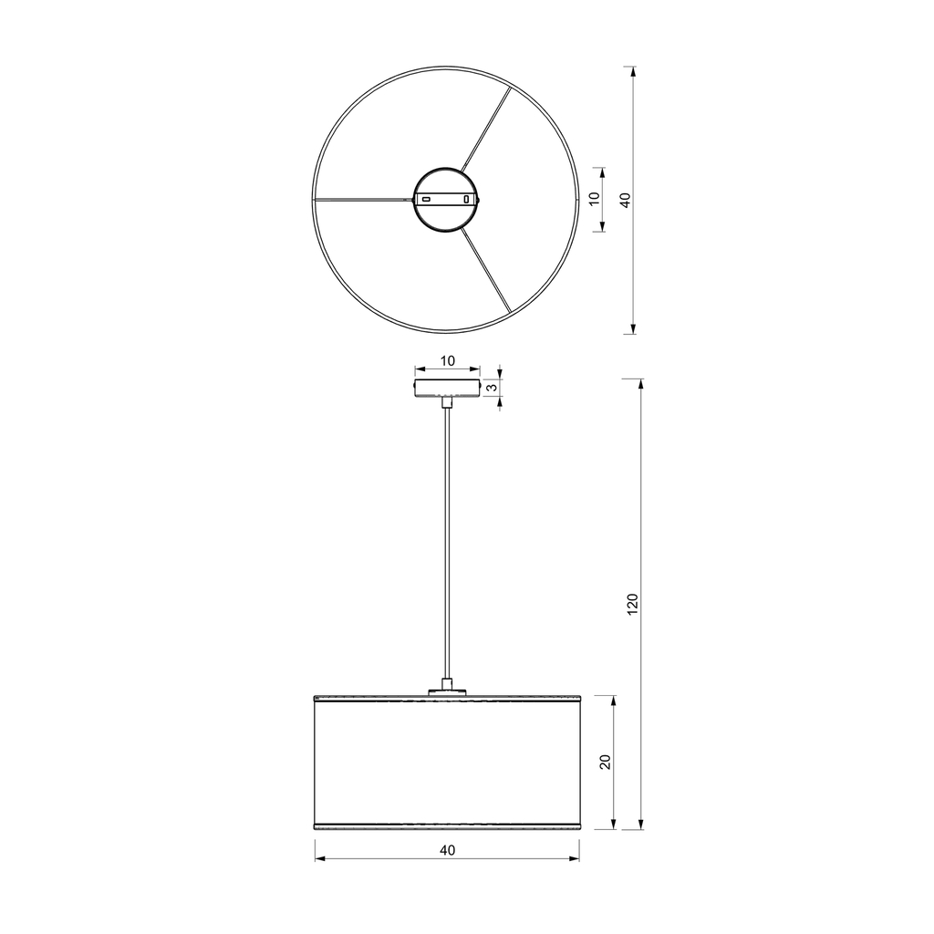 Závesná lampa čierna LOFT I