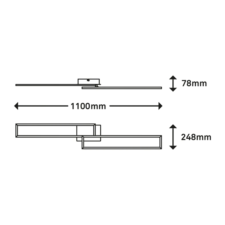 Stropná lampa LED otočná zlato hnedá FRAME 110 cm