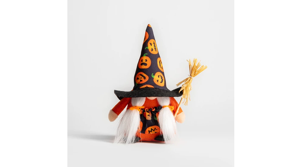 Dekoratína figúrka haloween ŠKRIATOK DIEVČA 20 cm