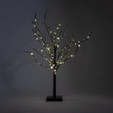 Dekoratívny stromček 60 LED čierno-zelený 60 cm