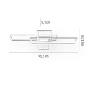 Stropné LED svietidlo ASMIN s diaľkovým ovládaním 48W