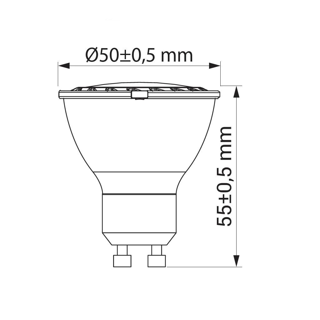 Žiarovka LED GU10 8W studená farba ORO-GU10-HERA-8W-II-BZ