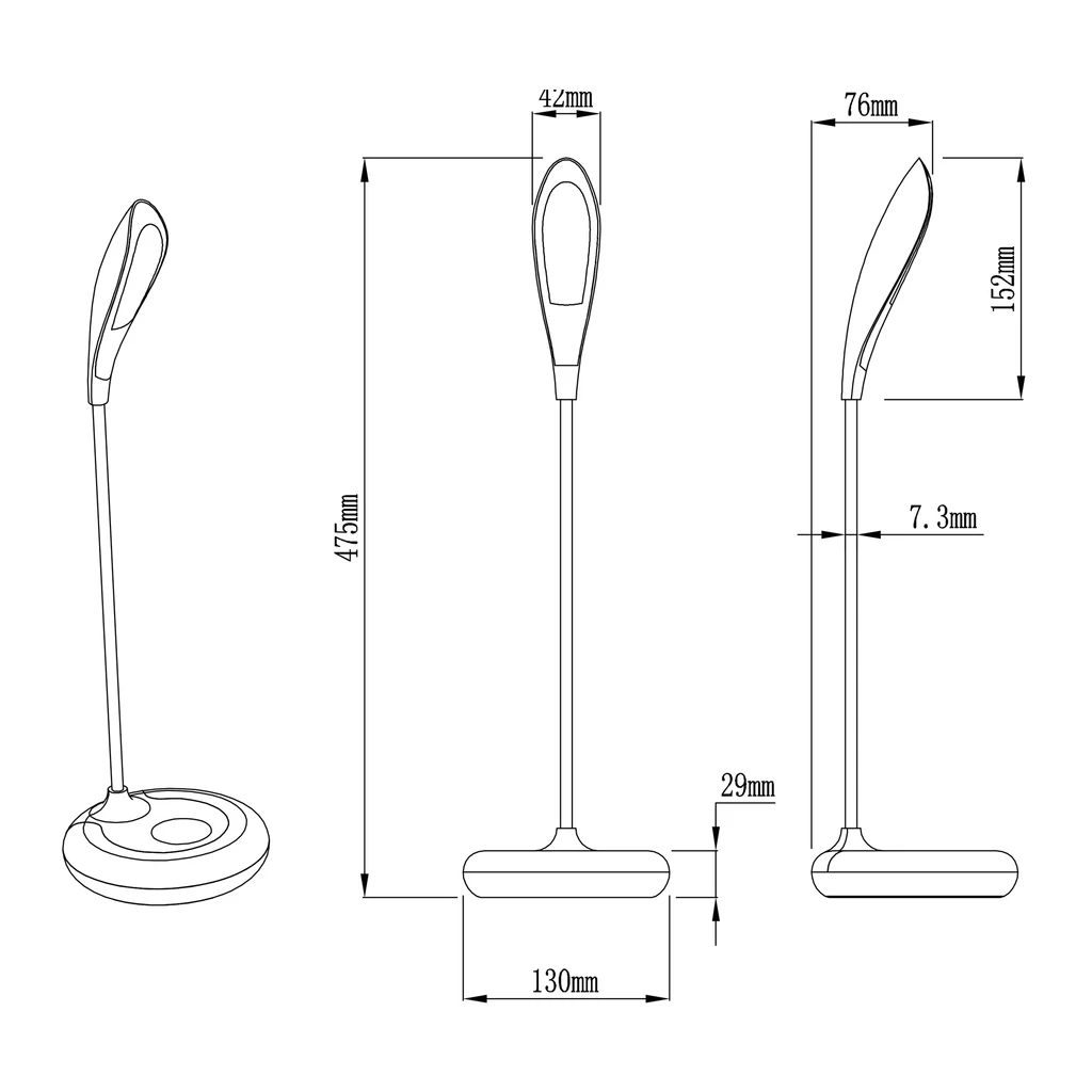 Stolné svietidlo LED H1848 biele