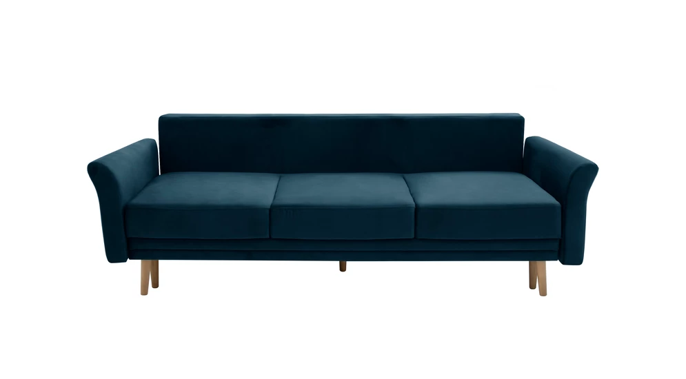 Sofa welurowa ciemnoniebieska TULON