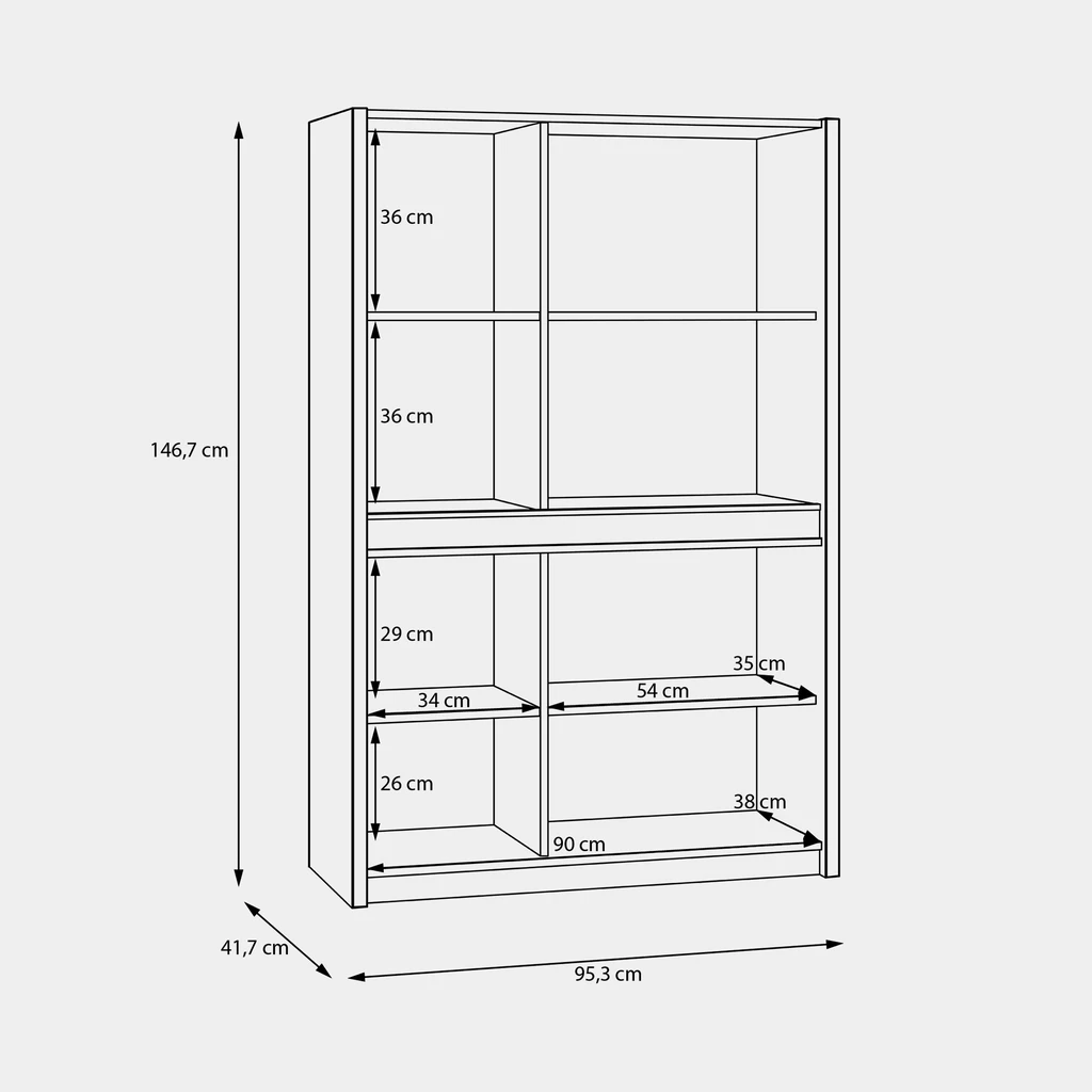 Komoda s osvetlením OAK SQUERE 95,3 cm