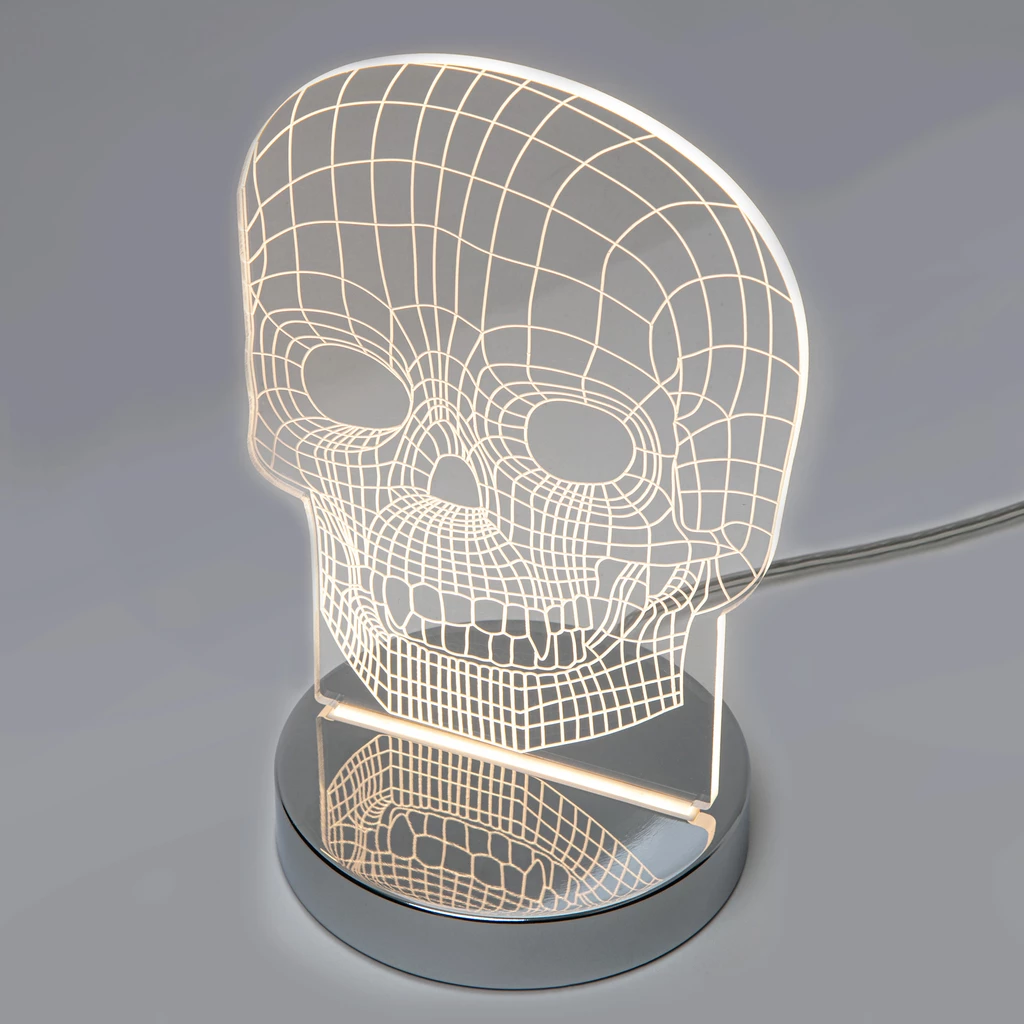 Dekoratívna lampa LED lebka SKULL