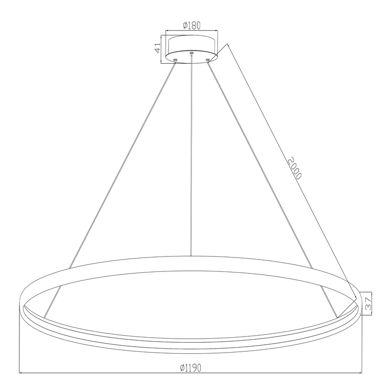 Závesná lampa LED zlatá CARLO 120 cm