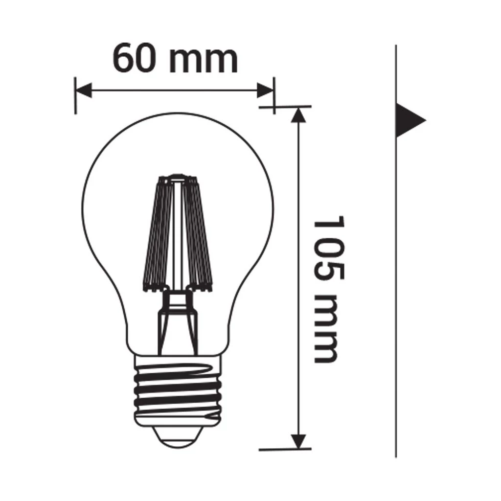 Žiarovka LED E27 7W neutrálna farba ORO-E27-FL-CLARO-7W-DW