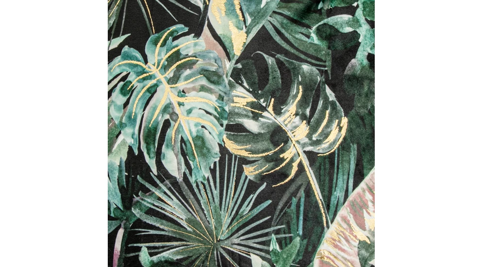 Obliečka s motívom listov so strapcami MONSTERA 45 x 45 cm