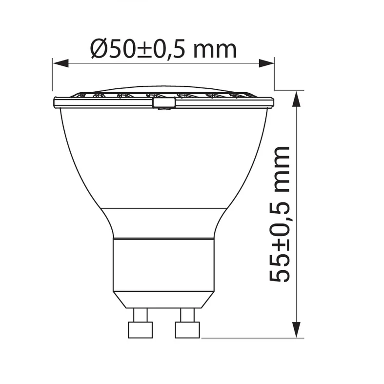 Žiarovka LED GU10 8W studená farba ORO-GU10-HERA-8W-II-BZ