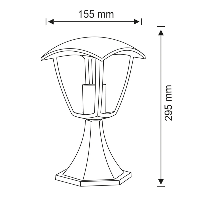 Vonkajšia lampa čierna IGMA 29,5 cm