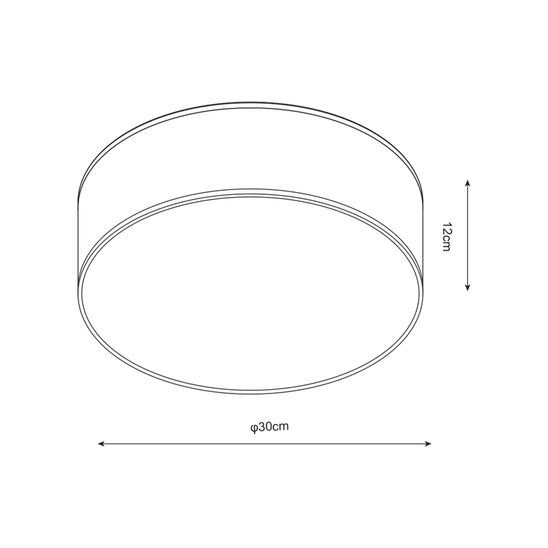 Stropná lampa CLARA CL12029-D30-BK