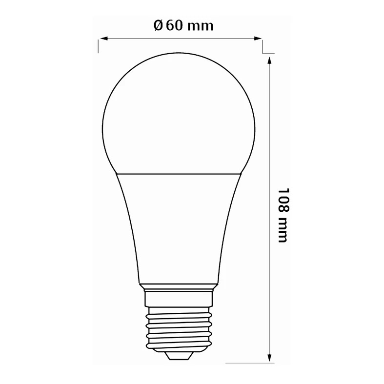 Žiarovka LED E27 8,5W studená farba ORO-ATOS-E27-A60-8,5W-WW