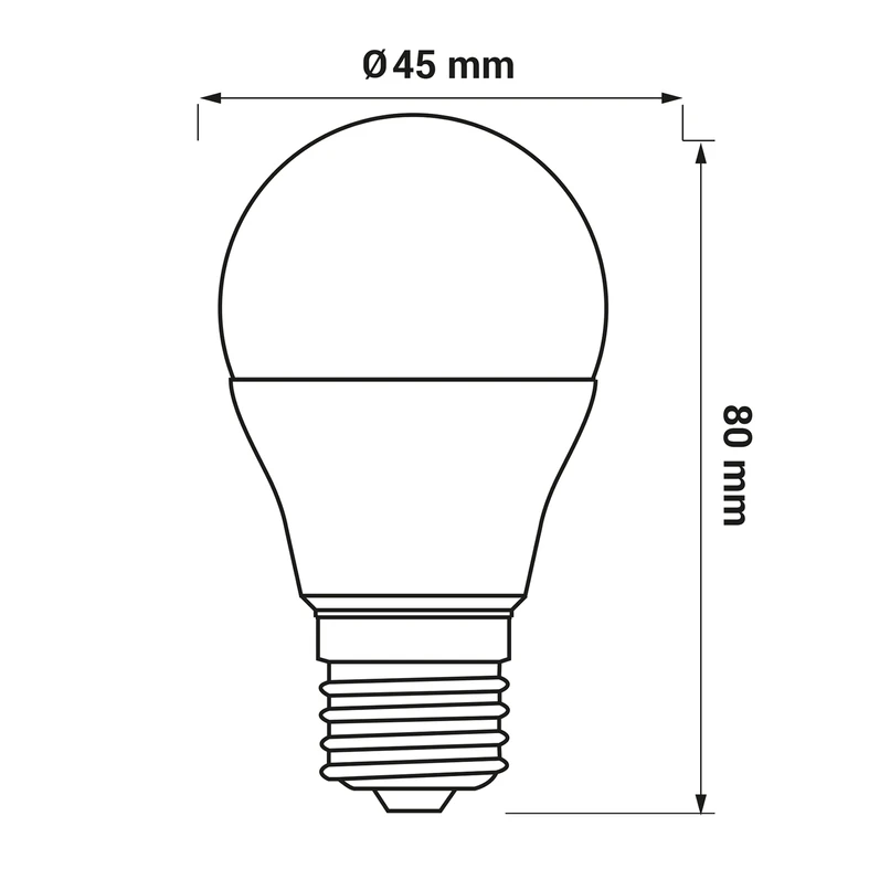 LED žiarovka E27 8W neutrálna farba ORO-E27-G45-TOTO-8W-DW