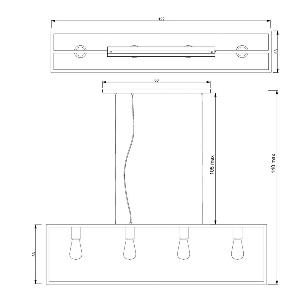 Závesná lampa FRAME 6695