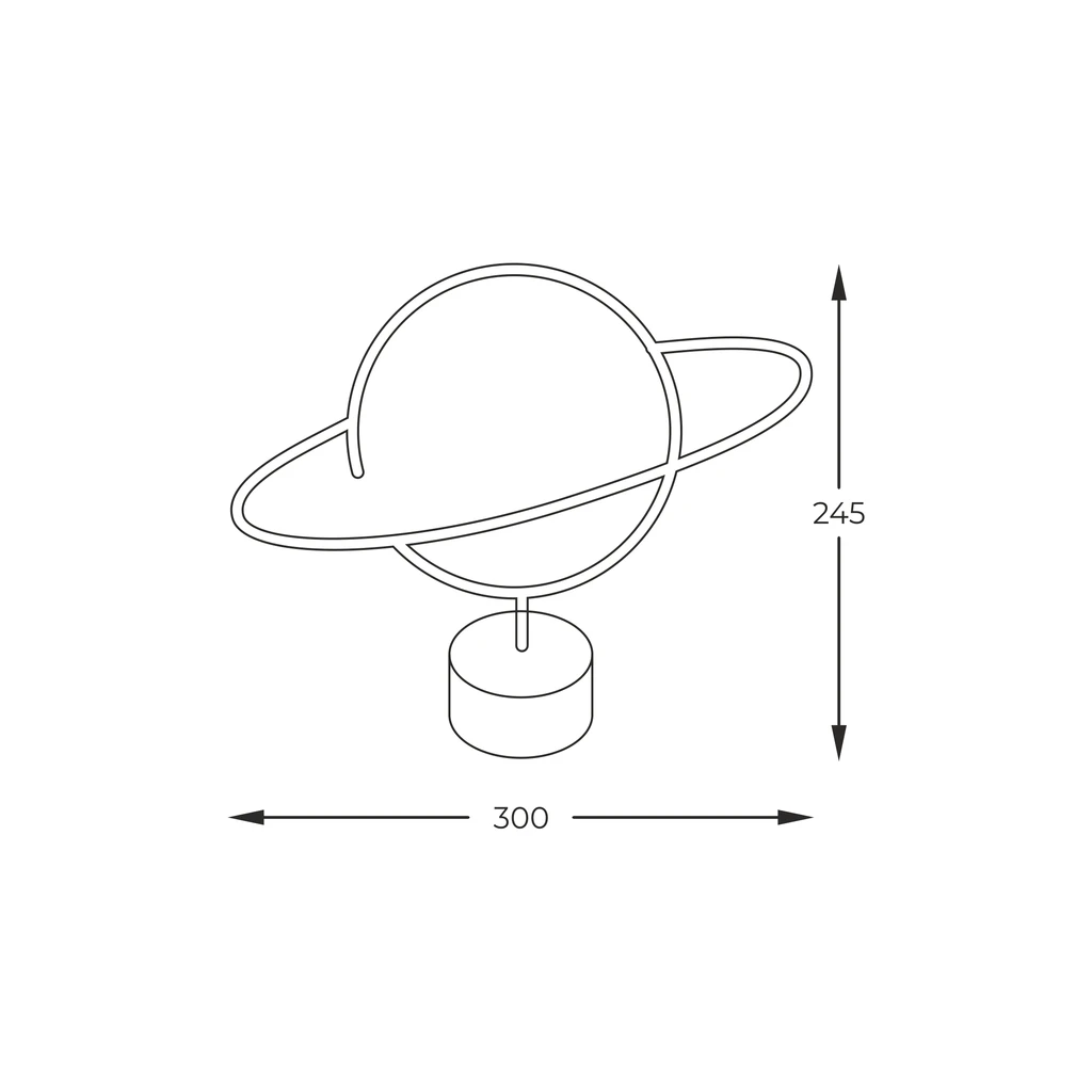 Lampa ozdobna NEON PLANET będzie świetnie wyglądała w pokoju dziecięcym i młodzieżowym lub jako dekoracja na blacie biurka oraz półki.