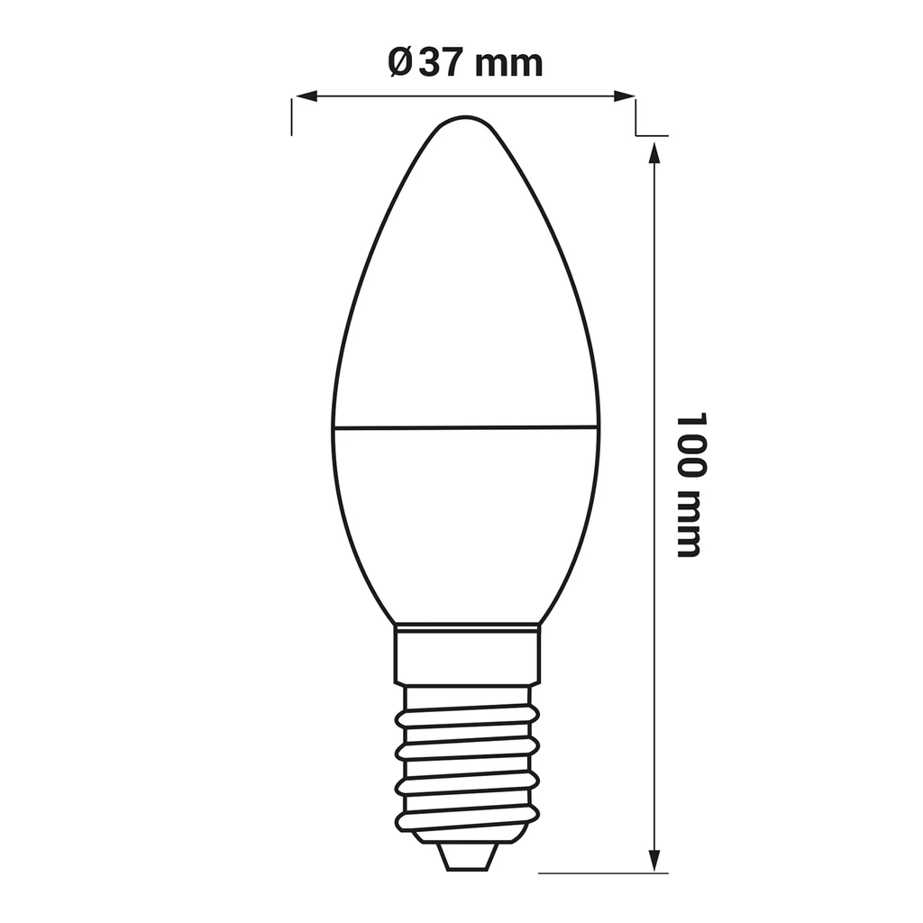 LED žiarovka E14 5W neutrálna farba ORO-E14-C37-TOTO-5W