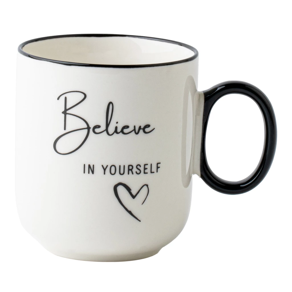 Porcelánový hrnček BELIEVE YOURSELF 320 ml