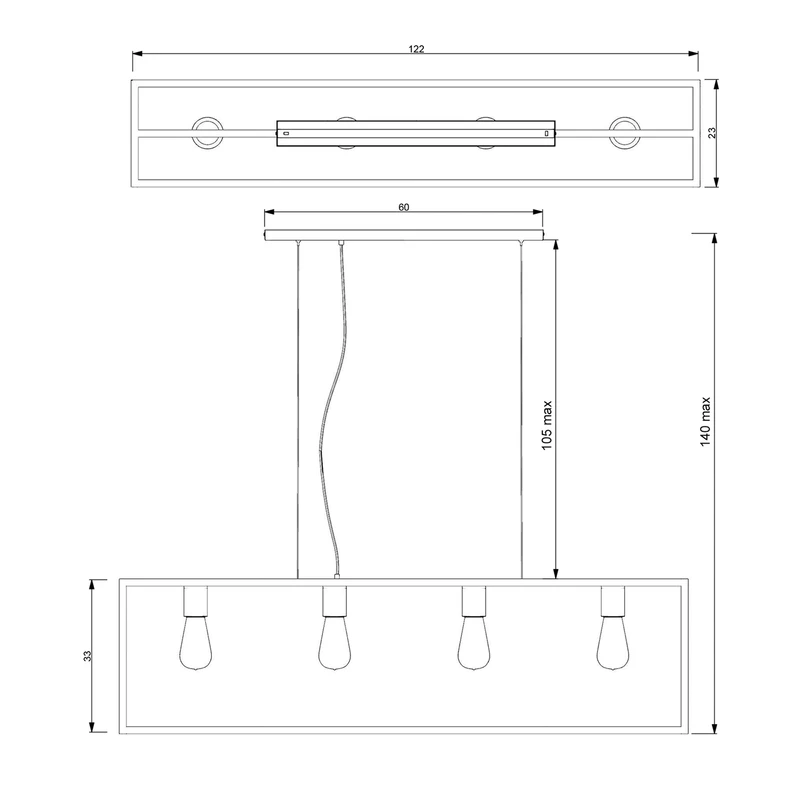 Závesná lampa FRAME 6695