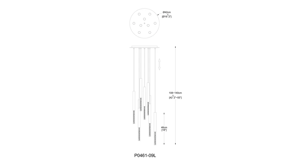 Závesné svietidlo ONE LED P0461-09L-B5F7