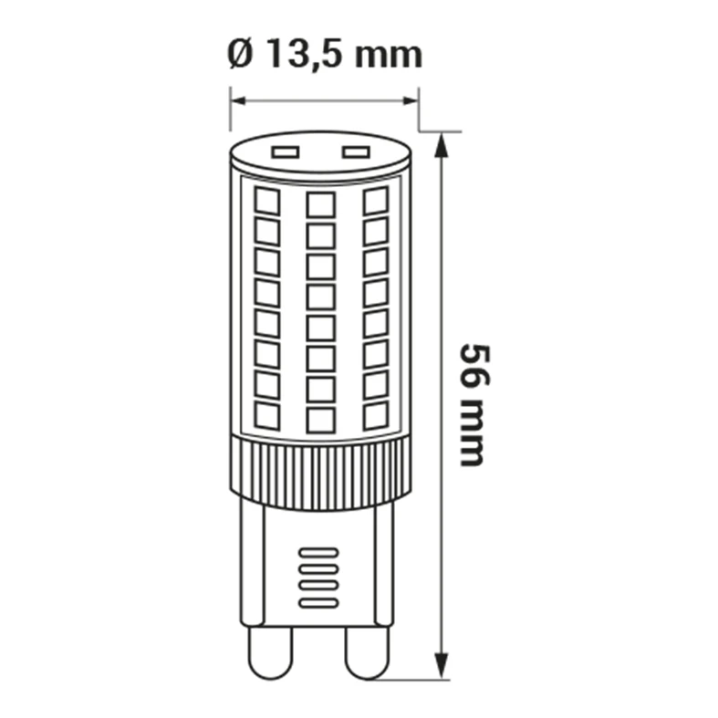 Žiarovka LED G9 4,8W studená farba ORO-G9-PETIT-4,8W-CW