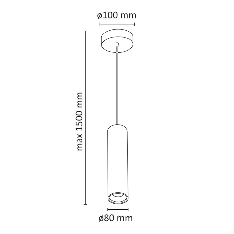 Visiaca lampa tuba čierno-zlatá LATI I